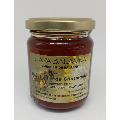 Miel de Châtaignier Corse - petit producteur à Calenzana - Rucher de l'Apa Balanina