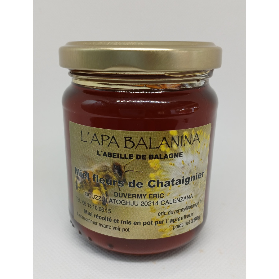 Miel de Châtaignier Corse - petit producteur à Calenzana - Rucher de l'Apa Balanina Miel de Châtaignier Corse - petit producteur à Calenzana - Rucher de l'Apa Balanina