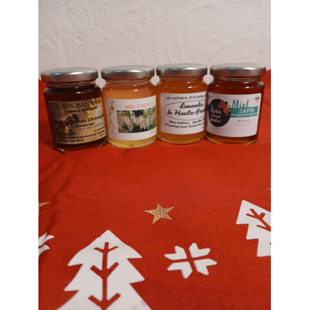 Coffret miel gourmand - lavande - sapin - châtaignier - acacia