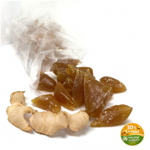Bonbons au miel d’Acacia et HE Gingembre bio Natur Api Santé