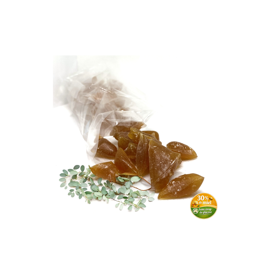 Bonbons miel d’Acacia & HE Eucalyptus radiata | Natur Api Santé